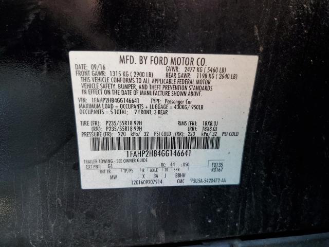 Photo 10 from auction – 2016 FORD TAURUS SEL with VIN 1FAHP2H84GG146641
