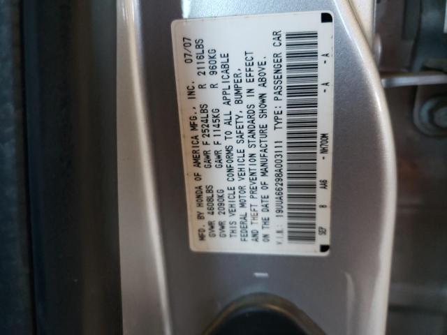 Photo 10 from auction – 2008 ACURA TL with VIN 19UUA66298A003111