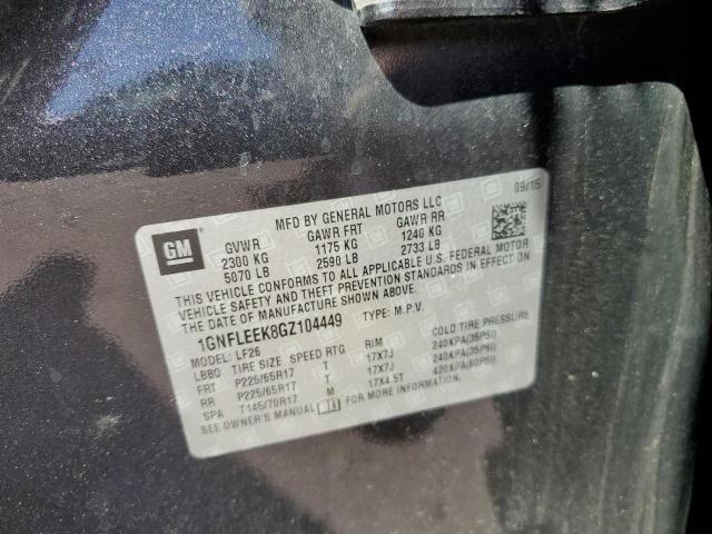 Photo 10 from auction – 2016 CHEVROLET EQUINOX LS with VIN 1GNFLEEK8GZ104449
