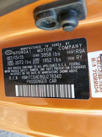 Photo 10 from auction – 2016 HYUNDAI VELOSTER T with VIN KMHTC6AE8GU278340