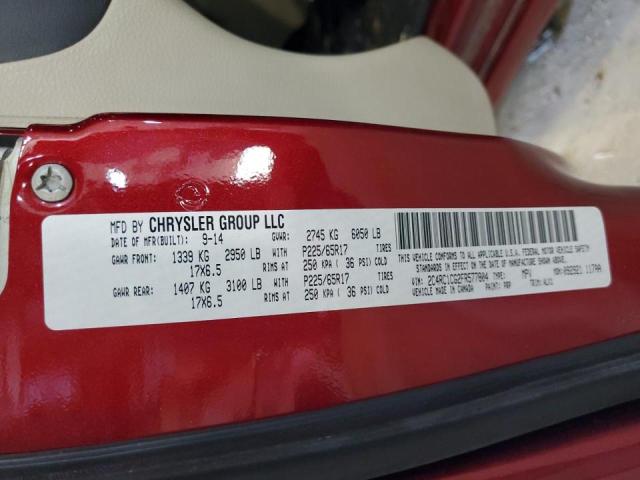 Photo 10 from auction – 2015 CHRYSLER TOWN & COU with VIN 2C4RC1CG2FR577804