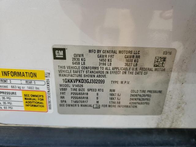 Photo 10 from auction – 2016 GMC ACADIA SLE with VIN 1GKKVPKD3GJ302099