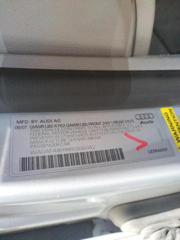 Photo 10 from auction – 2008 AUDI A4 2.0T CA with VIN WAUAF48H98K006042