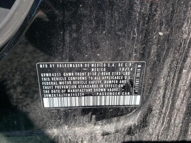 Photo 10 from auction – 2015 VOLKSWAGEN JETTA BASE with VIN 3VW2K7AJ7FM355334