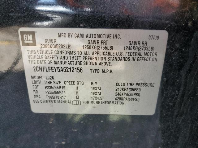 Photo 10 from auction – 2010 CHEVROLET EQUINOX LT with VIN 2CNFLFEY5A6212156