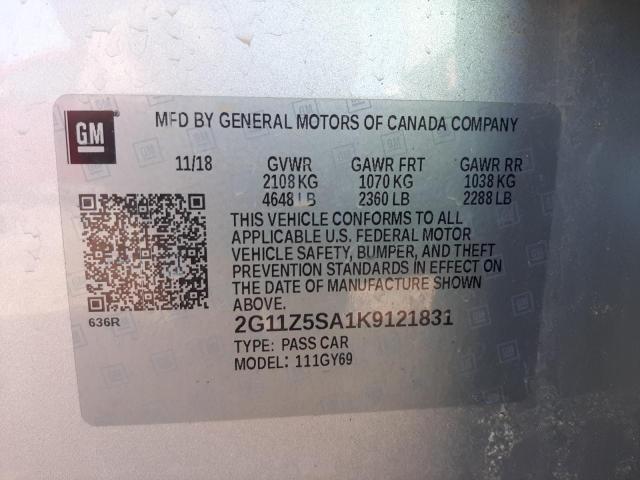 Photo 10 from auction – 2019 CHEVROLET IMPALA LT with VIN 2G11Z5SA1K9121831