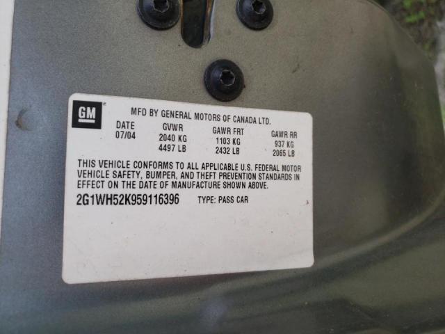Photo 10 from auction – 2005 CHEVROLET IMPALA LS with VIN 2G1WH52K959116396
