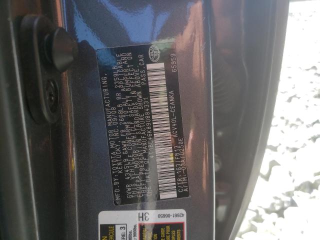 Photo 10 from auction – 2009 TOYOTA CAMRY BASE with VIN 4T1BE46K89U884331