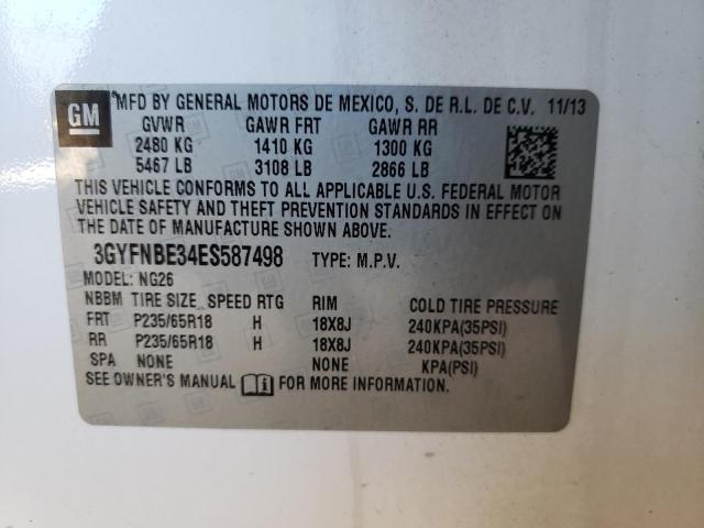 Photo 10 from auction – 2014 CADILLAC SRX with VIN 3GYFNBE34ES587498