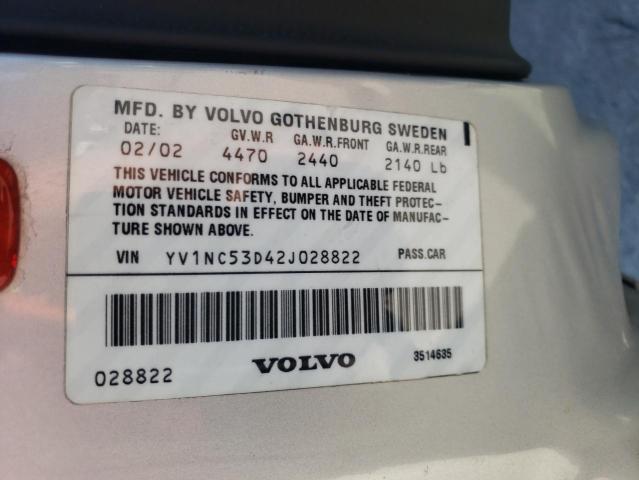 Photo 10 from auction – 2002 VOLVO C70 with VIN YV1NC53D42J028822