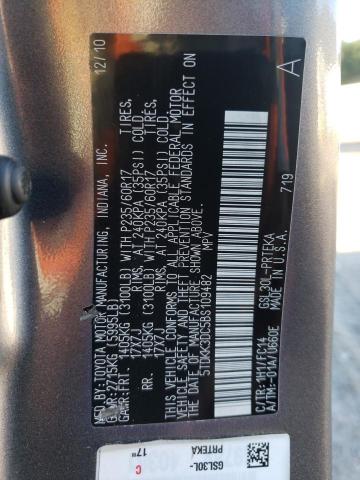 Photo 10 from auction – 2011 TOYOTA SIENNA LE with VIN 5TDKK3DC5BS109482
