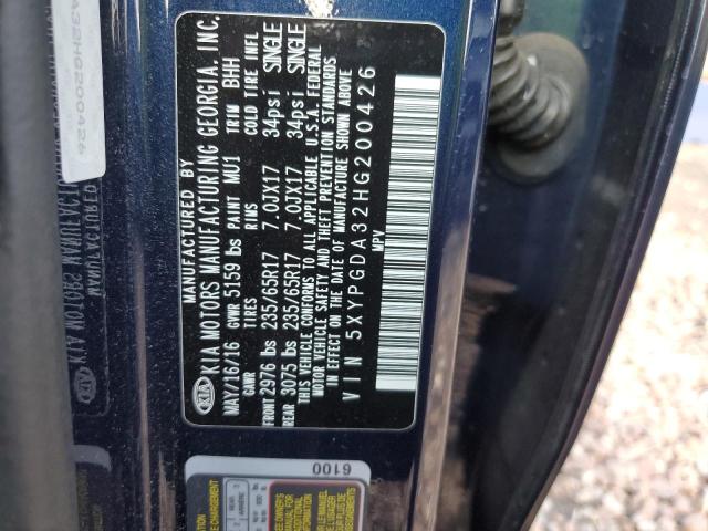 Photo 10 from auction – 2017 KIA SORENTO LX with VIN 5XYPGDA32HG200426