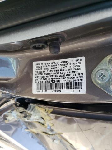 Photo 10 from auction – 2015 HONDA CIVIC LX with VIN 19XFB2F55FE294949