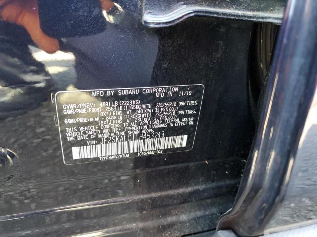 Photo 10 from auction – 2020 SUBARU FORESTER S with VIN JF2SKALC1LH453243