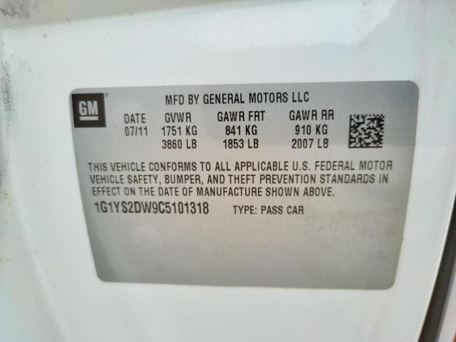 Photo 10 from auction – 2012 CHEVROLET CORVETTE G with VIN 1G1YS2DW9C5101318