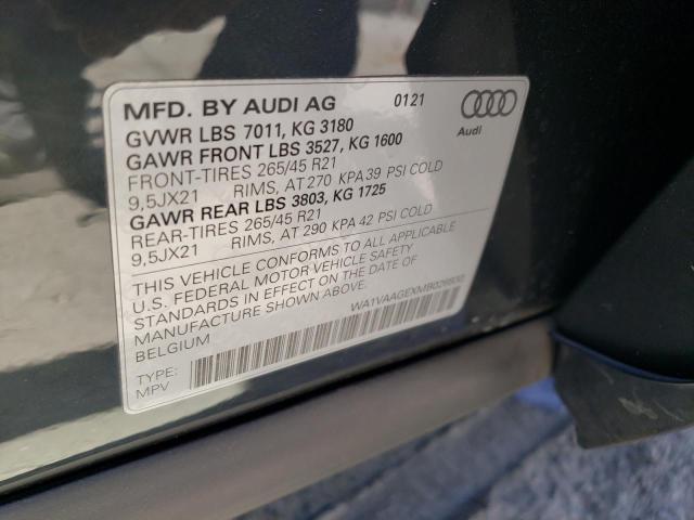 Photo 10 from auction – 2021 AUDI E-TRON PRE with VIN WA1VAAGEXMB026930