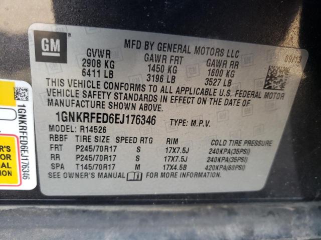 Photo 10 from auction – 2014 CHEVROLET TRAVERSE L with VIN 1GNKRFED6EJ176346