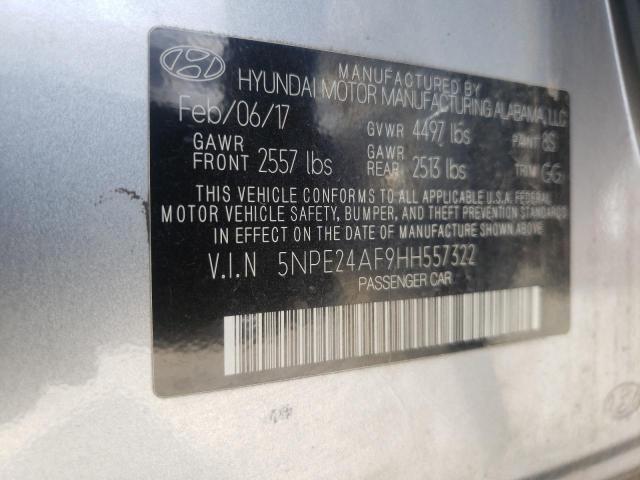 Photo 10 from auction – 2017 HYUNDAI SONATA SE with VIN 5NPE24AF9HH557322