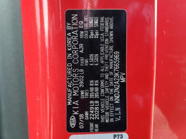 Photo 10 from auction – 2019 KIA SOUL with VIN KNDJN2A23K7665969