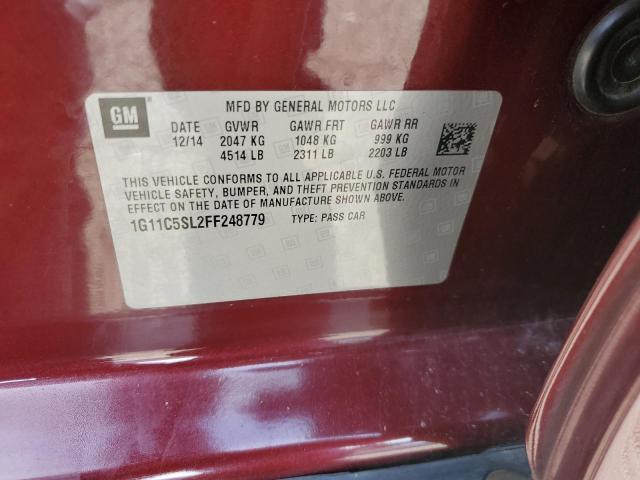 Photo 10 from auction – 2015 CHEVROLET MALIBU with VIN 1G11C5SL2FF248779