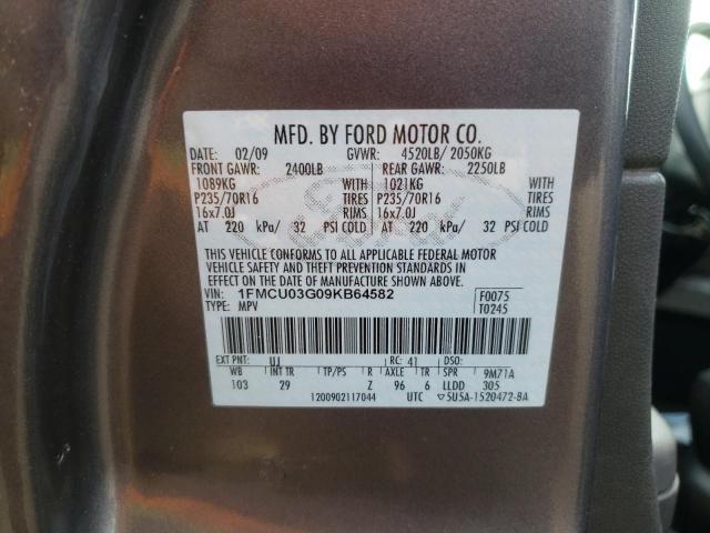 Photo 10 from auction – 2009 FORD ESCAPE with VIN 1FMCU03G09KB64582