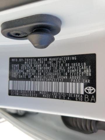 Photo 10 from auction – 2017 TOYOTA COROLLA L with VIN 5YFBURHE5HP632317