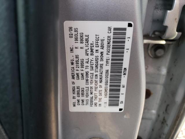 Photo 10 from auction – 2006 HONDA ACCORD with VIN 1HGCM55166A100284