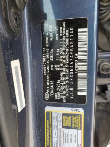 Photo 10 from auction – 2015 KIA OPTIMA LX with VIN 5XXGM4A74FG451140