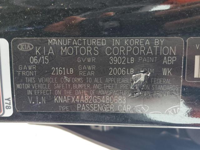 Photo 10 from auction – 2016 KIA FORTE EX with VIN KNAFX4A82G5480683