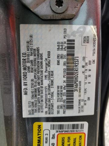 Photo 10 from auction – 2014 FORD FUSION SE with VIN 3FA6P0HD2ER192371