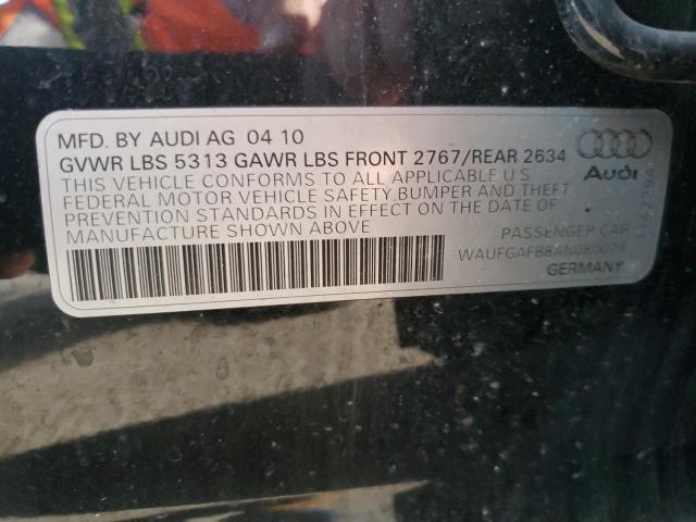 Photo 10 from auction – 2010 AUDI A6 PREMIUM with VIN WAUFGAFB8AN080024