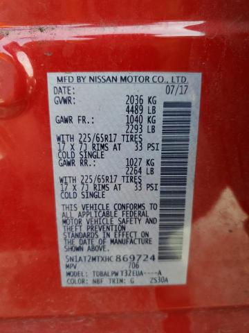 Photo 10 from auction – 2017 NISSAN ROGUE S with VIN 5N1AT2MTXHC869724