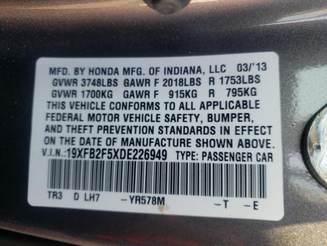 Photo 10 from auction – 2013 HONDA CIVIC LX with VIN 19XFB2F5XDE226949
