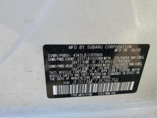 Photo 10 from auction – 2018 SUBARU CROSSTREK with VIN JF2GTAMC7J8286756