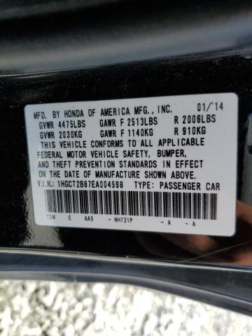 Photo 10 from auction – 2014 HONDA ACCORD EXL with VIN 1HGCT2B87EA004598