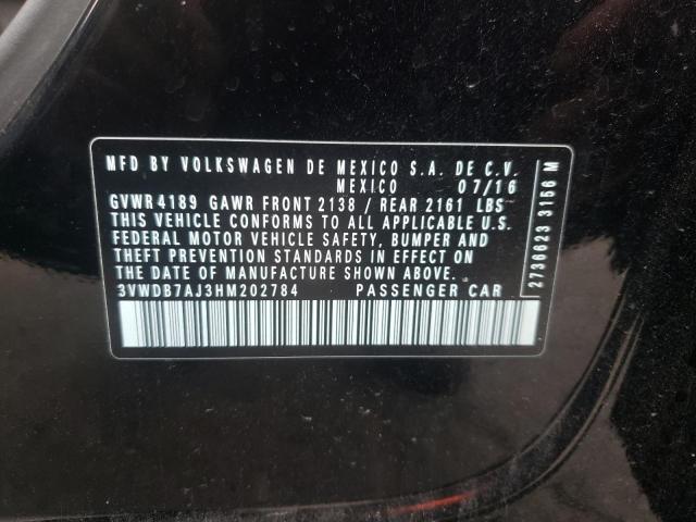 Photo 10 from auction – 2017 VOLKSWAGEN JETTA SE with VIN 3VWDB7AJ3HM202784