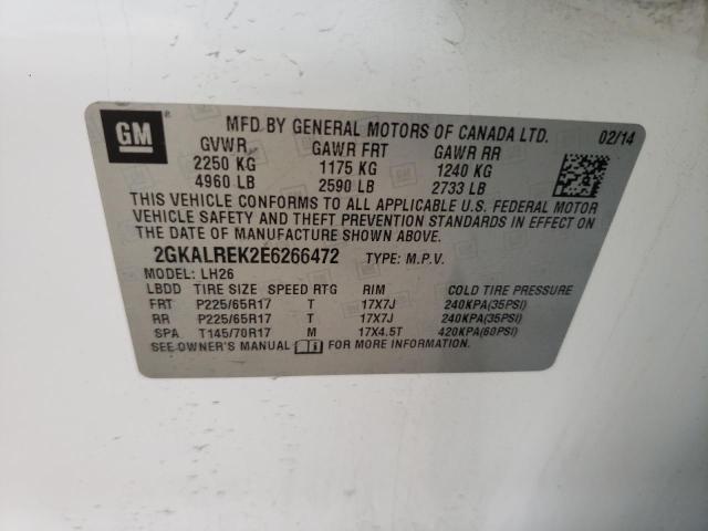 Photo 10 from auction – 2014 GMC TERRAIN SL with VIN 2GKALREK2E6266472