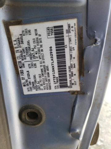 Photo 10 from auction – 1996 FORD F150 with VIN 1FTEF15NXTLA02906