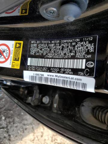 Photo 10 from auction – 2013 LEXUS ES 300H with VIN JTHBW1GG6D2012419
