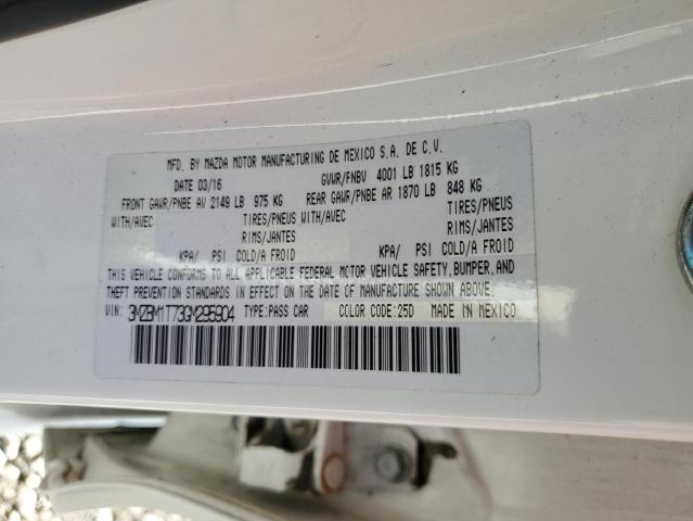 Photo 10 from auction – 2016 MAZDA 3 SPORT with VIN 3MZBM1T73GM295904