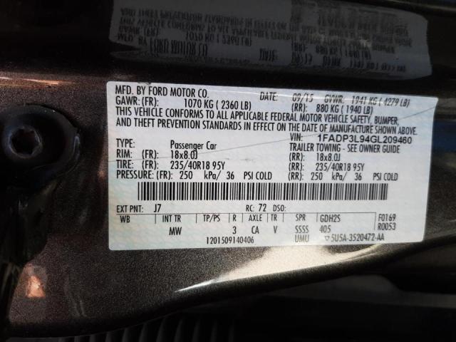 Photo 10 from auction – 2016 FORD FOCUS ST with VIN 1FADP3L94GL209460