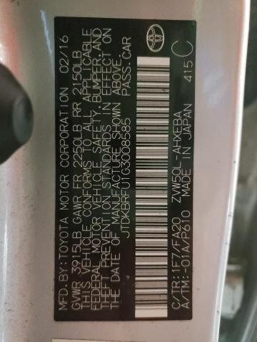 Photo 10 from auction – 2016 TOYOTA PRIUS with VIN JTDKBRFU1G3008585