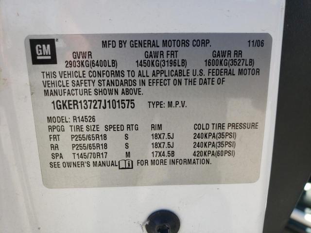 Photo 10 from auction – 2007 GMC ACADIA SLE with VIN 1GKER13727J101575