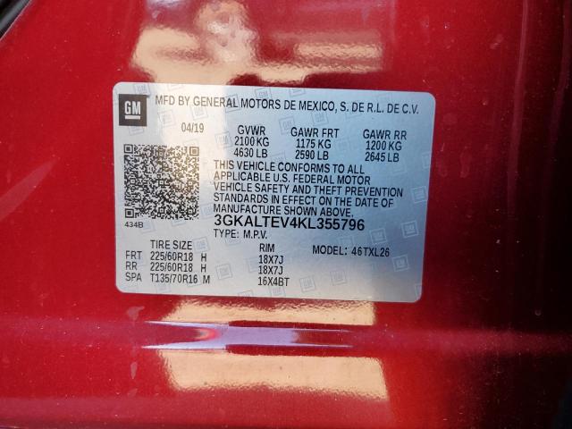 Photo 10 from auction – 2019 GMC TERRAIN SL with VIN 3GKALTEV4KL355796