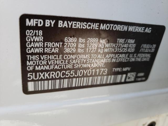 Photo 10 from auction – 2018 BMW X5 XDRIVE3 with VIN 5UXKR0C55J0Y01173