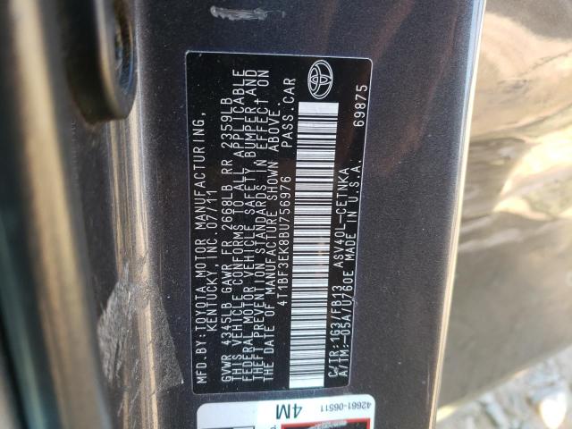 Photo 10 from auction – 2011 TOYOTA CAMRY BASE with VIN 4T1BF3EK8BU756976