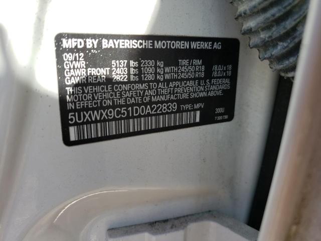 Photo 10 from auction – 2013 BMW X3 XDRIVE2 with VIN 5UXWX9C51D0A22839