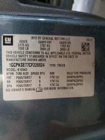 Photo 10 from auction – 2012 CHEVROLET SILVERADO with VIN 1GCPKSE77CF226824