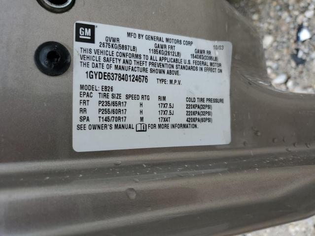 Photo 10 from auction – 2004 CADILLAC SRX with VIN 1GYDE637840124676