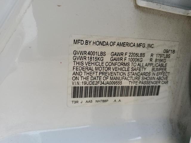 Photo 10 from auction – 2018 ACURA ILX BASE W with VIN 19UDE2F34JA009555